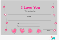 Printable Certificate Template Blank Love Letter Template – Love inside Best Girlfriend Certificate 7 Love Templates