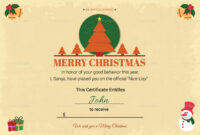 Printable Christmas Gift Certificate Template In Adobe Photoshop intended for Amazing Christmas Gift Certificate Template Free Download