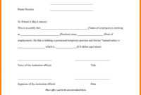 Printable Employment Verification Forms Pdf | Example Calendar Printable regarding Attestation Statement Template