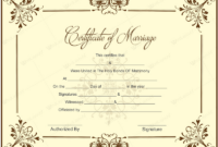 Printable Marriage Certificate Templates – 10+ Editable Designs throughout Amazing Downloadable Certificate Templates For Microsoft Word