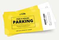 Printable Parking Ticket Template - Word | Psd | Apple Pages inside Free Valet Parking Contract Template