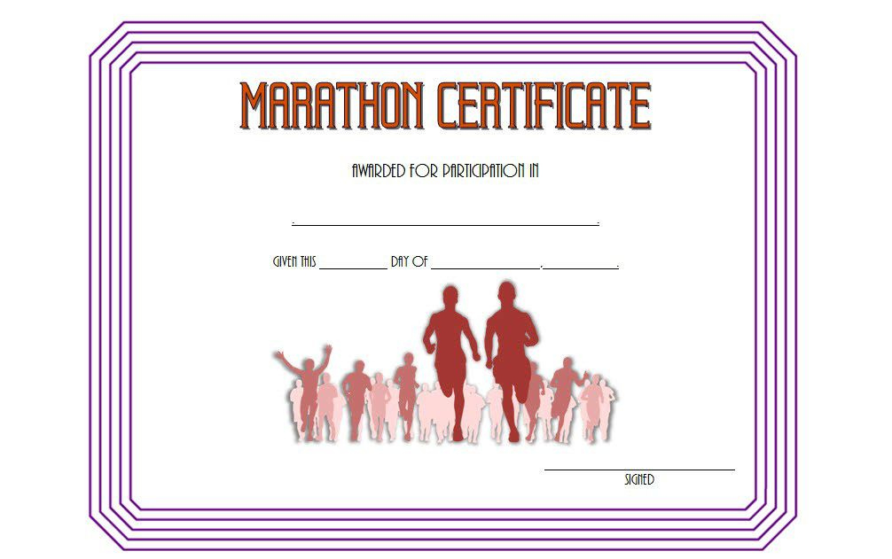 Printable Running Certificate Templates 7 Fun Sports Designs In 2021 for Fantastic Marathon Certificate Template 7 Fun Run Designs