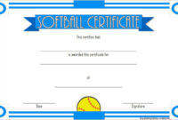 Printable Softball Certificate Templates [10+ Best Designs Free] for Free Free Softball Certificate Templates