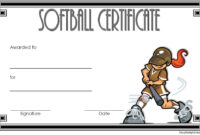 Printable Softball Certificate Templates [10+ Best Designs Free] inside 7 Sportsmanship Certificate Templates Free