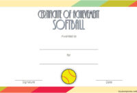 Printable Softball Certificate Templates [10+ Best Designs Free] pertaining to Simple Honor Certificate Template Word 7 Designs Free