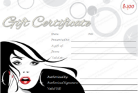 Printable Spa And Salon Gift Certificate Template with regard to Spa Day Gift Certificate Template