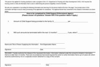 Private Child Support Agreement Template Unique Voluntary Child Support with regard to Voluntary Statement Template