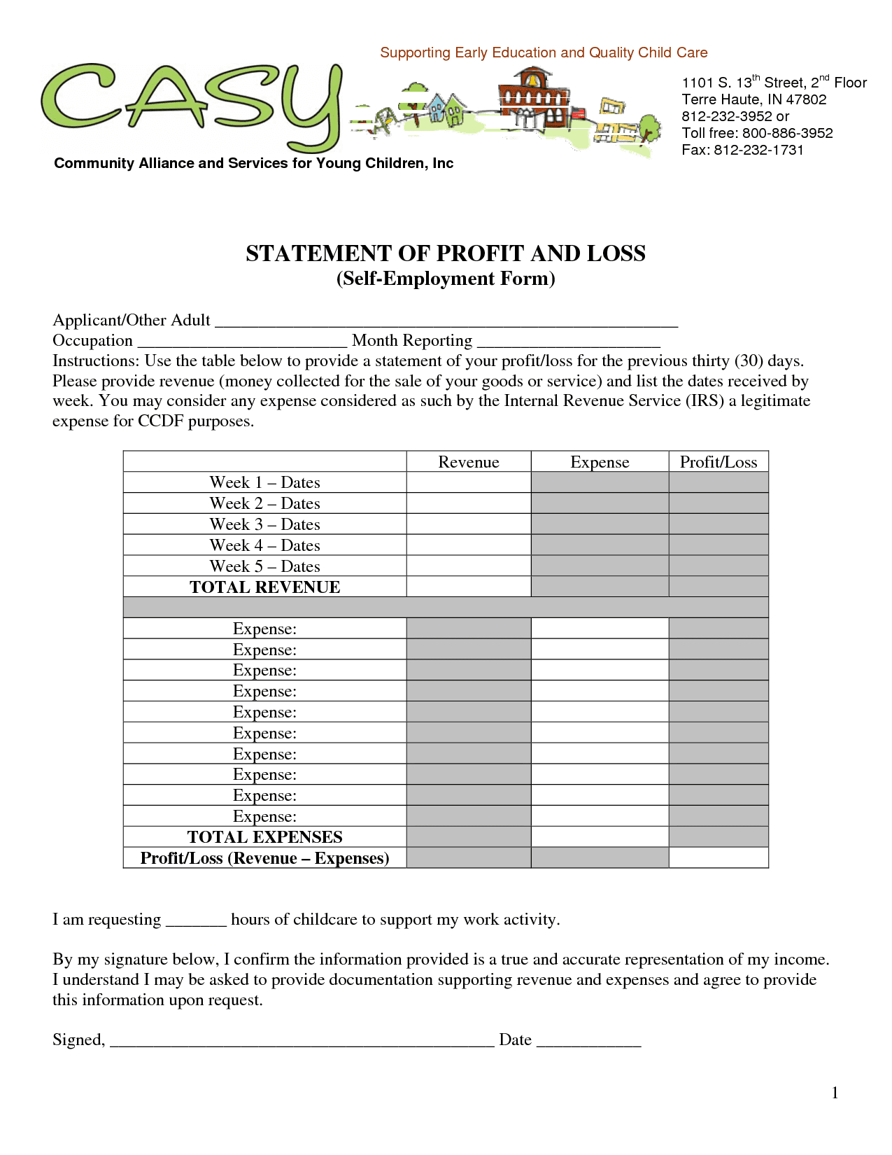 Profit And Loss Statement Template — Excelxo with Simple Profit Loss Statement Template