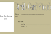 Puppy Birth Certificate Template 10 Special Editions For Certificate regarding Certificate For Baking 7 Extraordinary Concepts