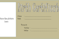 Puppy Birth Certificate Template 10+ Special Editions In Best intended for New Certificate For Baking 7 Extraordinary Concepts