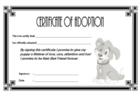 Puppy Dog Adoption Certificate Template Free 3 | Dog Adoption for Dog Adoption Certificate Editable Templates