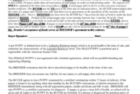 Puppy Sales Contract Agreement Printable Pdf Download with regard to Puppy Purchase Contract Template