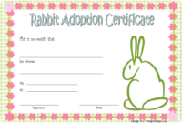 Rabbit Adoption Certificate Template Free 6 | Adoption Certificate regarding Rabbit Adoption Certificate Template 6 Ideas Free