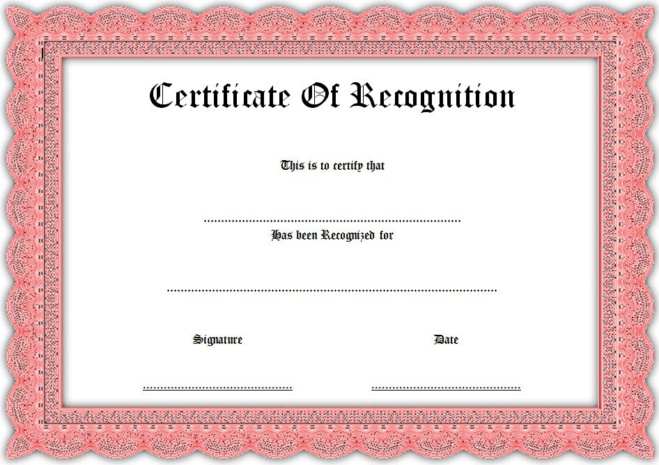 Recognition Certificate Editable - 10+ Best Ideas throughout Fresh Community Service Certificate Template Free Ideas