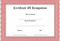 Recognition Certificate Editable – 10+ Best Ideas within Certificate Of Merit Templates Editable