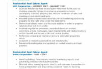 Residential Real Estate Agent Resume Samples | Qwikresume for No Compete Contract Template