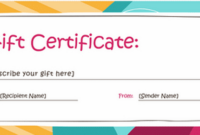 Restaurant Gift Certificate Template (1 with Restaurant Gift Certificates Printable
