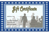 Restaurant Gift Certificate Template Free [7+ Best 2018 Designs] inside Restaurant Gift Certificate Template