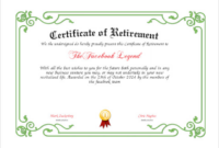 Retirement Certificate Template (7) – Templates Example | Templates pertaining to Fascinating Free Retirement Certificate Templates For Word