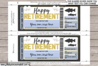Retirement Fishing Trip Ticket Template Gift Certificate | Etsy throughout Amazing Fishing Gift Certificate Template