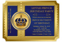 Royal Prince Birthday Party Invitation - Ladyprints with Awesome Baby Shower Winner Certificate Template 7 Ideas
