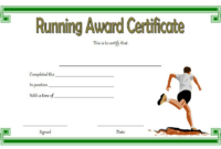 Running Achievement Certificate Template Free 4; Running Award in Awesome Athletic Certificate Template