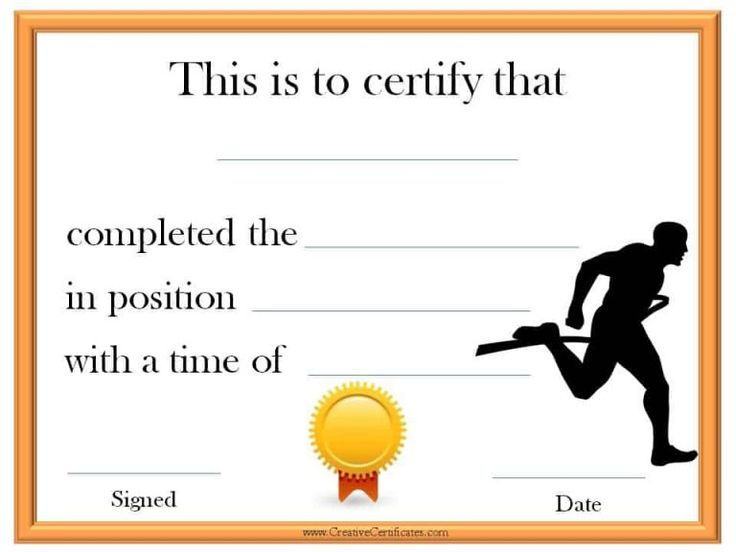 Running Certificates Templates Free 5 - Best Templates Ideas For You throughout Running Certificate Templates