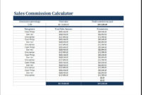 Sales Commission Calculator Templates | 7+ Free Docs, Xlsx &amp;amp; Pdf in Commission Statement Template