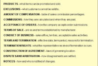 Sales Representative Agreement Template – This Image Shows An Outline within End User Statement Template