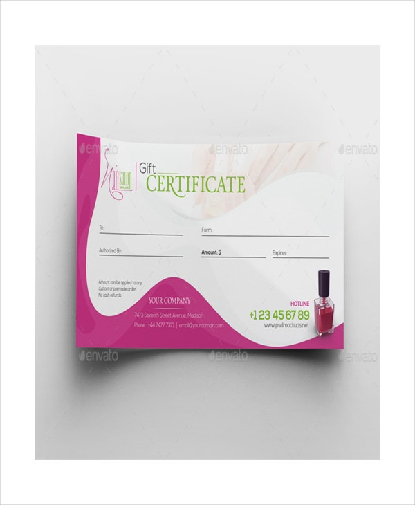Salon Gift Certificate Template - 9+ Free Pdf, Psd, Ai, Vector Format within Awesome Nail Salon Gift Certificate