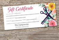 Salon Gift Certificate Template Free Elegant Custom Hair Salon with regard to Beauty Salon Gift Certificate