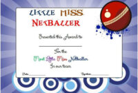 Sample Certificate: Netball Certificate Templates Free regarding Awesome Netball Participation Certificate Editable Templates