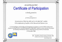 Sample Certificate Of Participation Template Inspirational inside Fantastic Participation Certificate Templates Free Download