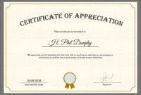 Sample Company Appreciation Certificate Design Template In Psd, Word with Certificate Of Appreciation Template Free Printable