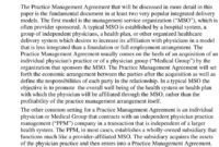 Sample Contracting Physician Practice Management Pdf Free Download Mso regarding Awesome Doctor Patient Contract Template
