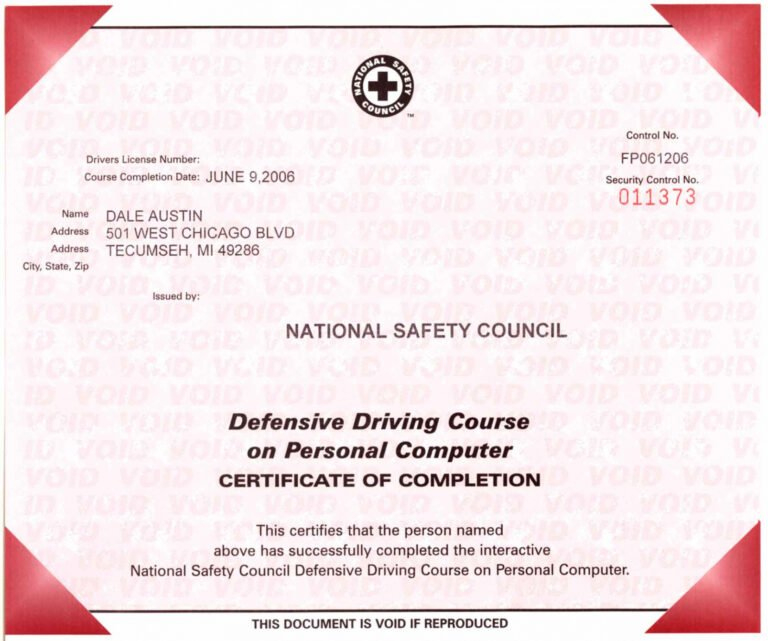 Sample Defensive Driving Certificate Template Word - Withcatalonia throughout Amazing Safe Driving Certificate Template