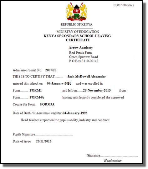 School Leaving Certificate Template 5 For School Leaving Certificate inside Awesome Leaving Certificate Template