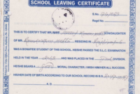 School Leaving Certificate Template (7) – Templates Example in New Certificate Of School Promotion 7 Template Ideas