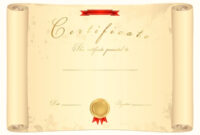 Scroll Certificate (Diploma) Of Completion (Template). Parchment Paper throughout Scroll Certificate Templates