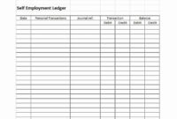 Self Employment Income Statement Template Fresh Self Employment Ledger with regard to Self Employment Income Statement Template