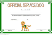 Service Dog Certificate Template (1) – Templates Example | Templates intended for Service Dog Certificate Template