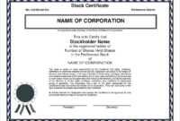 Share Certificate Template Companies House (6) – Templates Example intended for New Template Of Share Certificate