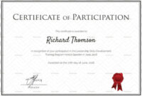 Simple Conference Participation Certificate Template – Sparklingstemware intended for Amazing Conference Participation Certificate Template