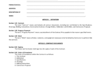 Simple Construction Contract Free Download within Building Contract Agreement Template