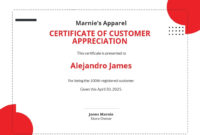 Simple Customer Appreciation Certificate Template | Template intended for Free Certificate Of Appreciation Template Doc