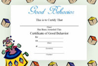 Simple Good Behaviour Certificate Editable Templates – Sparklingstemware inside Good Behaviour Certificate Templates