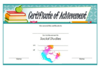 Simple Physical Education Certificate Template Editable In 2022 within Social Studies Certificate Templates