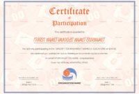 Simple Sports Participation Certificate Design Template In Psd, Word in Fresh Certificate Of Participation Word Template