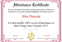 Smart Free Printable Attendance Certificates The Mailbox Companion with Fascinating Perfect Attendance Certificate Template
