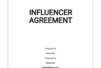 Social Media Influencer Agreement Template – Google Docs, Word, Apple inside Influencer Agreement Contract Template